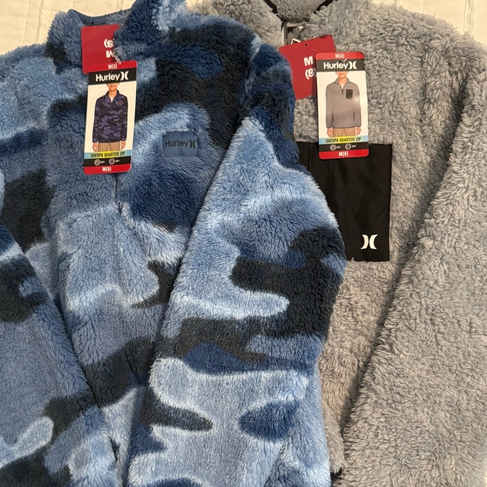NWT Hurley Sherpa Quarter Zip - bundle of 2
